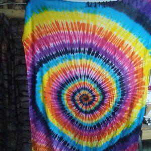 Tapestry, tye dye swirl, wall hanging, handmade 3ft x 5ft
